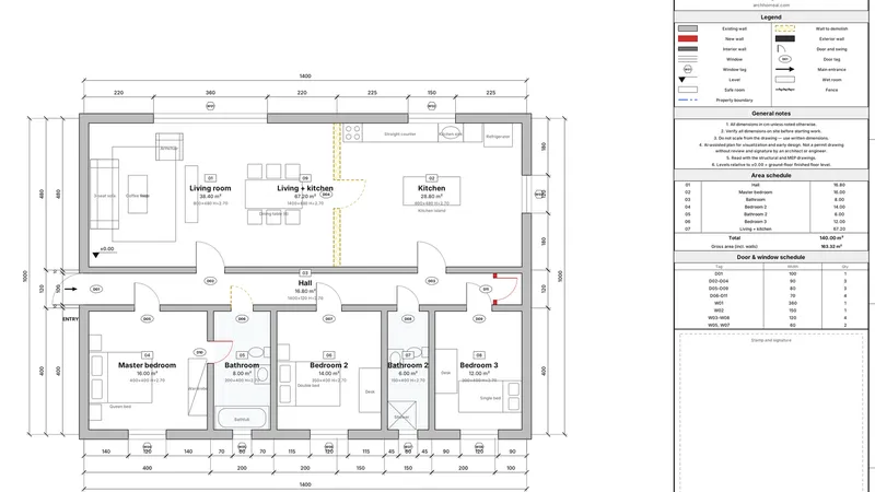 Renovation floor plan: how to draw existing, demolition and proposed plans
